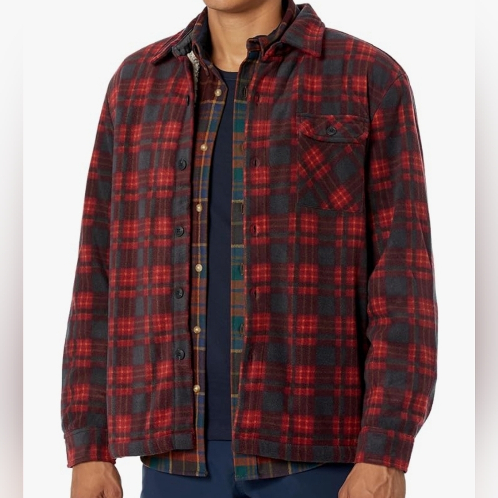 Unionbay Men's Woodsman Microfleece Lined Flannel Shirt Jacket